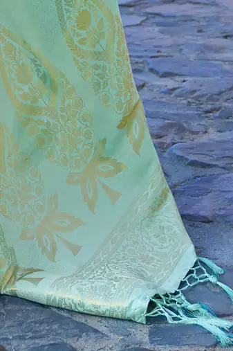 Red red woven design zari silk blend paithani saree