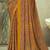yellow floral printed silk blend saree