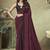 pink floral printed silk blend saree
