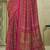 pink ethnic motifs printed silk blend saree