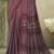 purple ethnic motifs printed silk blend saree