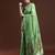 green floral muga saree