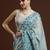 Blue blue & gold-toned ethnic motifs cotton saree