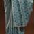 Blue blue & gold-toned ethnic motifs cotton saree