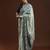 grey floral woven design cotton saree with blouse 