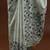 grey floral woven design cotton saree with blouse 