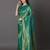 green green & beige silk blend woven design banarasi saree