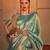 sea_green floral woven design zari saree