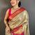 gold woven design zari silk blend kanjeevaram saree