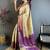 gold woven design zari silk blend kanjeevaram saree