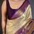 gold woven design zari silk blend kanjeevaram saree