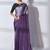 purple ombre pure georgette saree