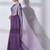 purple ombre pure georgette saree