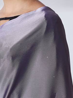 purple ombre pure georgette saree 5