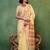 yellow woven design zari silk blend saree