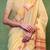 yellow woven design zari silk blend saree