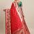 red red woven design zari silk blend paithani saree