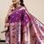 purple purple woven design zari silk blend paithani saree