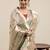 grey grey & yellow ethnic motifs silk blend saree