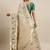 beige beige woven design zari silk blend paithani saree