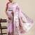 lavender lavender & gold-toned ethnic motifs silk blend saree