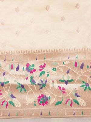 off_white off white & purple ethnic motifs silk blend saree 4