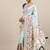 Green ethnic motifs embroidered pashmina designer saree