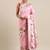 pink pink & gold-toned ethnic motifs silk blend saree
