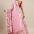 pink pink & gold-toned ethnic motifs silk blend saree