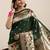 green green woven design zari silk blend paithani saree