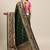 green green woven design zari silk blend paithani saree