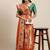 orange orange woven design zari silk blend paithani saree