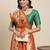 orange orange woven design zari silk blend paithani saree