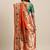 orange orange woven design zari silk blend paithani saree