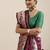 maroon maroon & golden ethnic motifs silk blend saree