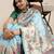 blue blue woven design zari silk blend paithani saree