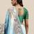 blue blue woven design zari silk blend paithani saree