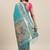 blue blue woven design zari silk blend paithani saree