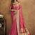 Pink pink & gold-toned ethnic motif woven design zari paithani saree