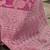 pink pink & white woven design linen blend muga saree