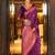 purple ethnic motif silk blend banarasi zari saree with blouse piece
