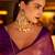 purple ethnic motif silk blend banarasi zari saree with blouse piece