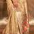 yellow woven design zari tissue banarasi saree