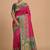 magenta ethnic motifs zari pashmina designer saree
