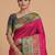 magenta ethnic motifs zari pashmina designer saree