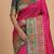 magenta ethnic motifs zari pashmina designer saree