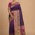 purple ethnic motifs zari pashmina handloom saree