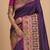 purple ethnic motifs zari pashmina handloom saree
