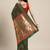 green green floral zari silk blend paithani saree