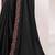 black embellished ombre sequinned pure chiffon saree